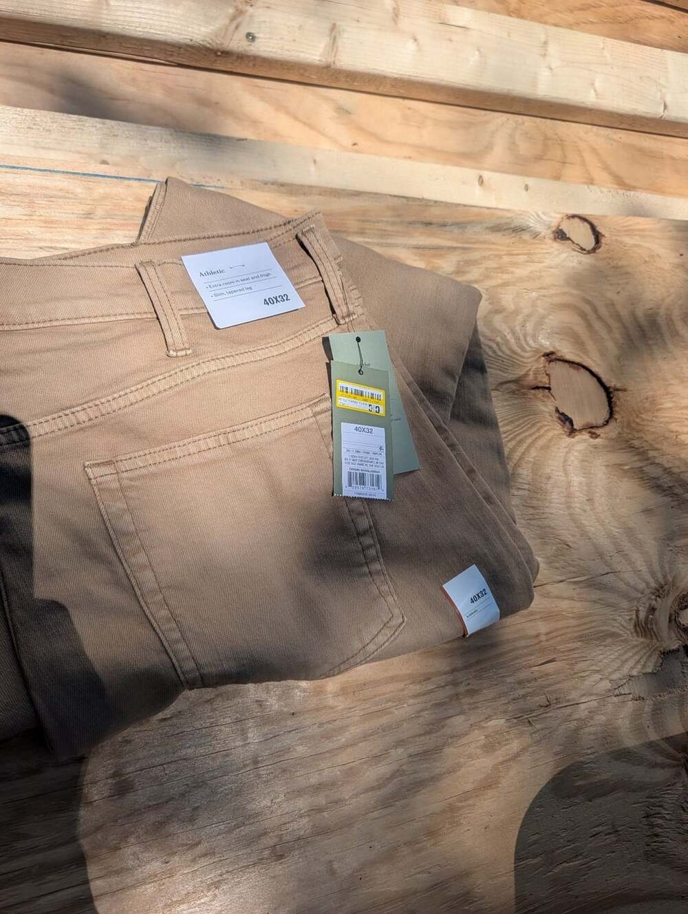Target Athletic Fit Jeans 40x32 Khaki Brown New With Tags